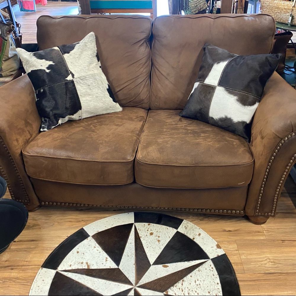 Cowhide Cushion Cover White & Black